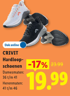  36 46 online crivit hardloopshirt schoenen damesmaten herenmaten 