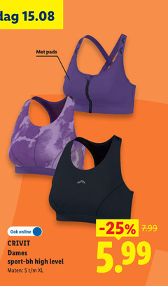 klik op dit plaatje voor een vergroting en voor vergelijkbare aanbiedingen gerelateerd aan
sport bh pads online crivit dames high level maten xl 5.99 sport bh pads online crivit dames high level maten xl 5.99