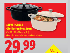  silvercrest braadpan 11 22 gietijzeren ca. cm 4 soorten kookplaten 