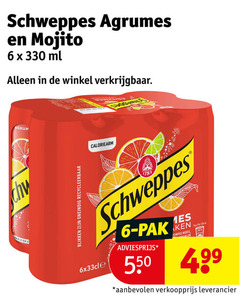  schweppes frisdrank 6 330 mojito ml caloriearm faible blikken pak mes pompelmo 330ml 