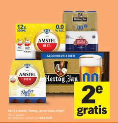  hertog jan amstel stella artois alcoholvrij bier 2 33 1870 12x 330ml radler 0.0 00 bieren 6x anno belgium citroen sun fa horloge m.u.v gekoeld varieeren 