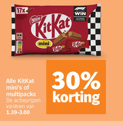  kitkat chocoladerepen mini 30 17x nestle win vip tickets other prizes multipacks varieeren 