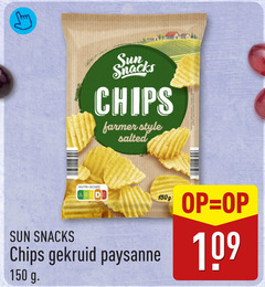  chips 150 sun snacks farmer style salted nutri score gekruid 