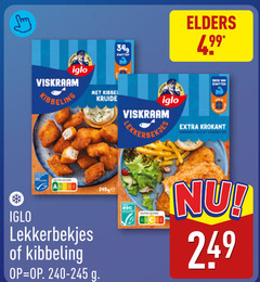  iglo kibbeling eiwitten elders kruiden krokant samengesteld stukjes vis nutri score lekkerbekjes 