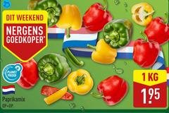  1 to weekend goedkoper paprikamix 
