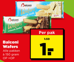 klik op dit plaatje voor een vergroting en voor vergelijkbare aanbiedingen gerelateerd aan
balconi koeken 150 ge wafers hazelnut pakken vanilla pak balconi koeken 150 ge wafers hazelnut pakken vanilla pak