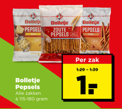  bolletje pepsels zoute kaas gebakken pinda zakken zak 