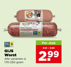 klik op dit plaatje voor een vergroting en voor vergelijkbare aanbiedingen gerelateerd aan
8 slagers leverworst blonde ossenworst beter rundvlees leven gijs worst stuk 2 99 8 slagers leverworst blonde ossenworst beter rundvlees leven gijs worst stuk 2 99