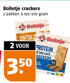  2 350 bolletje crackers pakken ontbijt protein carb 