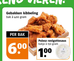  100 150 400 600 gebakken kibbeling bak ravigottesaus bakje 