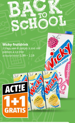  wicky fruitdrank 1 2 6 10 200 back school to fruitdrink trays ml pakken liter actieprijs framboos 