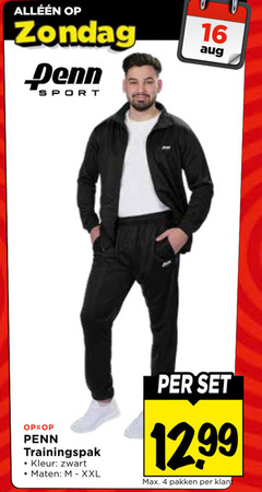  heren trainingspak 4 16 sport penn kleur zwart maten xxl pakken 