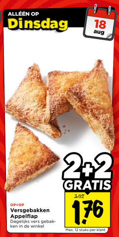 klik op dit plaatje voor een vergroting en voor vergelijkbare aanbiedingen gerelateerd aan
2 12 18 versgebakken appelflap dagelijks vers stuks 2 12 18 versgebakken appelflap dagelijks vers stuks