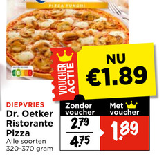  279 pizza funghi diepvries dr. oetker ristorante soorten voucher 1 