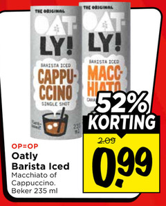  oatly ijskoffie original barista iced single shot macchiato cappuccino beker ml 99 
