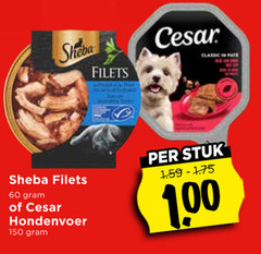  60 100 150 sheba filets cesar classic pate hondenvoer stuk 