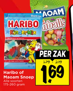  maoam haribo snoep share balls kindermix soorten zak 