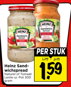  heinz sandwich spread 30 300 reine nature naturel tomaat lente ui pot stuk 