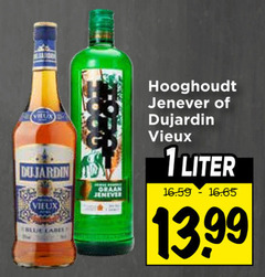  1 dujardin graan jenever vieux blue hooghoudt liter 