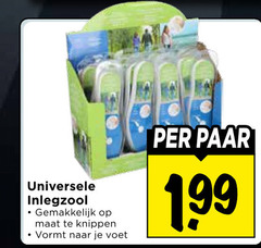  universele inlegzool maat voet paar 