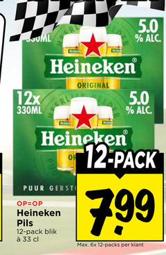  heineken blikjes bier 12 33 12x 330ml original puur pils pack blik 6x 