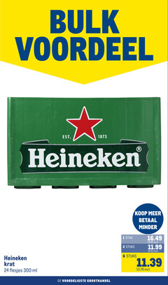  heineken krat bier 1 2 6 24 300 bulk voordeel ml groothandel stuk stuks minder 
