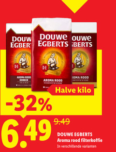  douwe egberts koffie douw ouwe meester les joline aroma rood donker evenwichtig rond roma halve kilo filterkoffie 