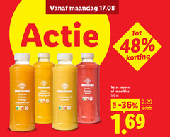  48 500 maandag solevita vers sap ananas meloen mango passievrucht sinaasappel banaan smoothie aardbei appel verse sappen smoothies ml 