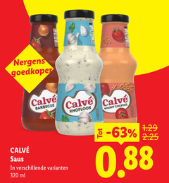 calve snacksaus 320 goedkoper barbecue knoflook whisky cocktail saus ml 