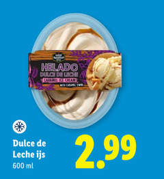  ijsspecialiteit 600 helado dulce leche caramel ice cream with swirl ijs ml 