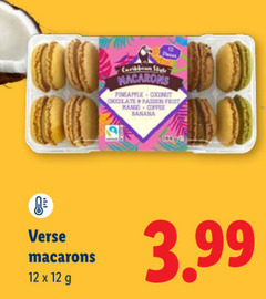 klik op dit plaatje voor een vergroting en voor vergelijkbare aanbiedingen gerelateerd aan
12 90 caribbean style macarons pineapple coconut chocolate passion fruit mango coffee banana verse 3.99 12 90 caribbean style macarons pineapple coconut chocolate passion fruit mango coffee banana verse 3.99