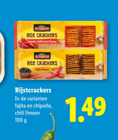  crackers 100 tequila rice chipotle chilli lime flavour fajita rijstcrackers chili limoen 