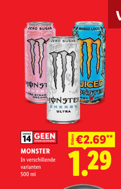  14 500 zero sugar mango straw monster energy ultra juice energiedrank ml 