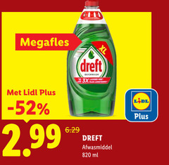  megafles dreft quickwash 3x langer longtemps afwasmiddel ml 