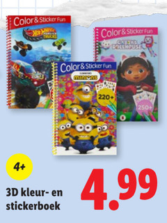  color sticker fun minions dollhouse 4 3d kleur stickerboek 250 