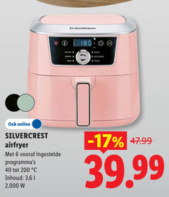  6 40 180 200 online silvercrest airfryer ingestelde inhoud 3 