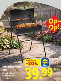  34 60 kansas houtskool bbq cm grilloppervlak 