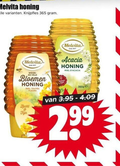 melvita honing 3 veld bloemen fleurs acacia zacht fijn 