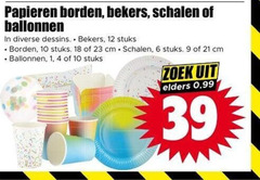  1 4 6 9 10 12 18 23 papieren borden bekers schalen ballonnen dessins stuks cm zoek elders 