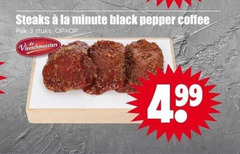  rundersteak 3 steaks la black pepper coffee pak stuks vleeschmeesters 