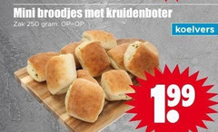  250 mini broodjes kruidenboter zak 