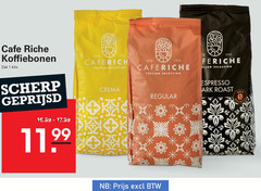  cafe riche koffiebonen 1 100 zak kilo scherp geprijsd italian selection crema regular espresso ark roast b 