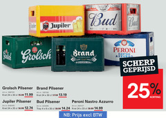  bud grolsch brand jupiler krat bier 4 6 24 25 30 33 100 wylre trade king beers bierbrouwerij pilsener peroni nastro azzurro tray qualita scherp geprijsd 