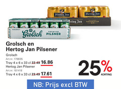  hertog jan grolsch blikjes bier 4 6 25 33 traditioneel natuurzuiver premium pilsner pilsener tray 