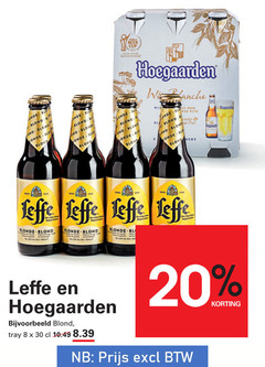  leffe hoegaarden krat bier speciaalbieren 8 20 30 beer cup blond b ond blondie blonde wit with anno tray 