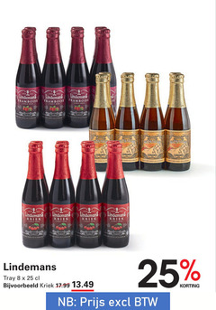  lindemans speciaalbieren 8 25 framboise kriek tray 