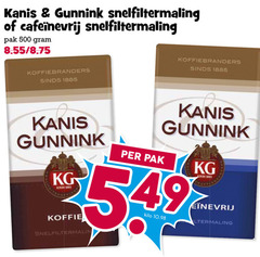  kanis en gunnink koffie 500 1885 snelfiltermaling pak koffiebranders kilo 