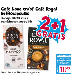  cafe nova royal koffiecups 1 2 3 8 10 20 mcafee koffiecapsules doosje stuks combineren lungo profondo switzerland caramel doosjes nespresso apparaten 