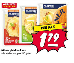  milner kaasplakken 6 10 150 l le proteine 35 jong belegen kaas pak 