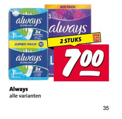 klik op dit plaatje voor een vergroting en voor vergelijkbare aanbiedingen gerelateerd aan
always maandverband inlegkruisjes 2 10 32 35 700 big pack 3x jumbo stuks always maandverband inlegkruisjes 2 10 32 35 700 big pack 3x jumbo stuks